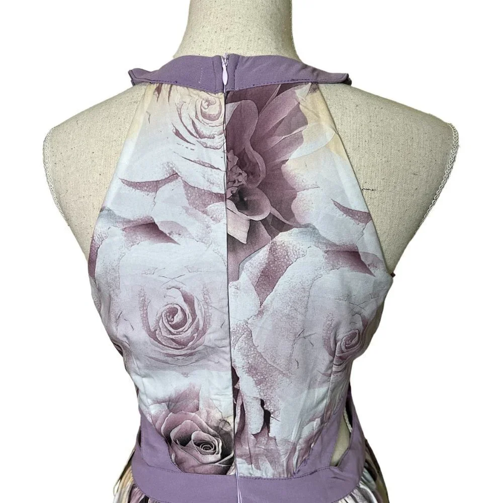 Three Bird Nest Purple Floral Maxi Dress - Picture 8 of 12